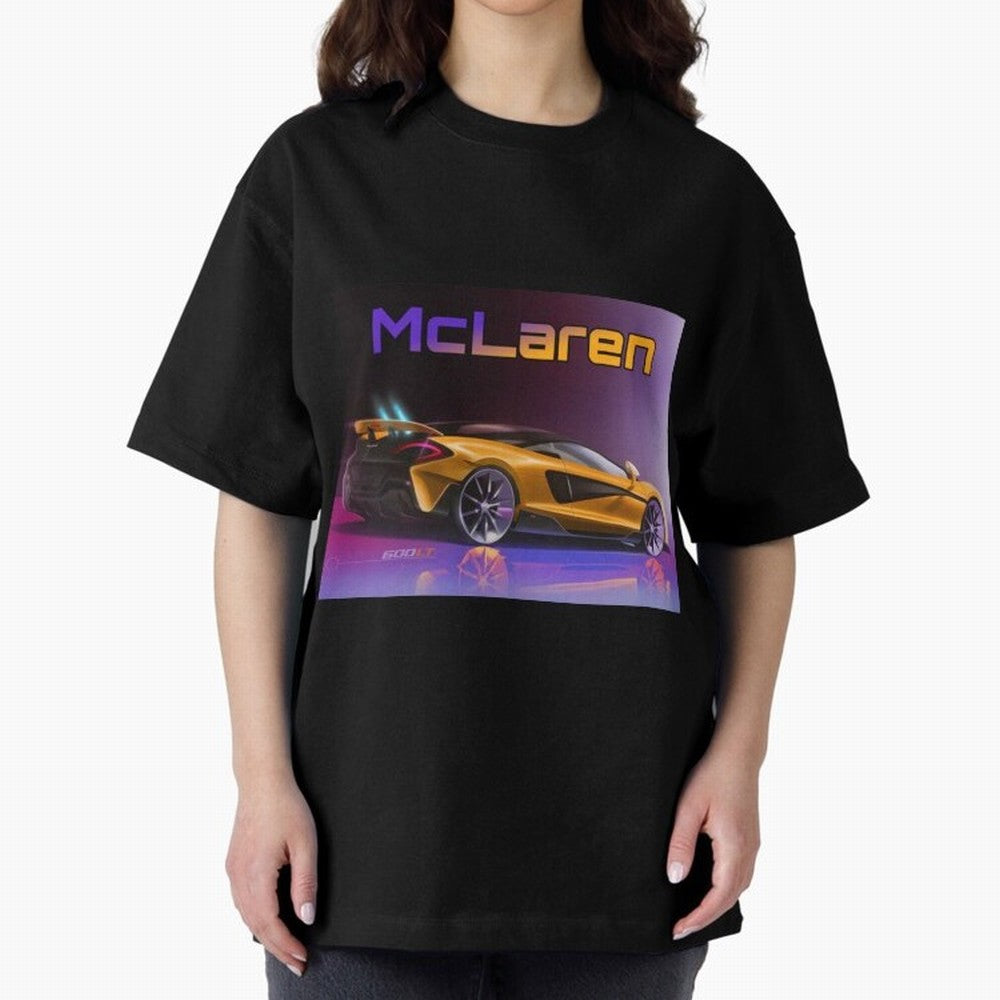 Mclaren in Gradient Metallic Color Oversized T-Shirt Capture Stadium Memories from Global Football Passion for FIFA World Cup 2026 Group Stage, Featuring Cristiano Ronaldo, Haaland and CR7, Brazil, Portugal and Argentina, Fan Favorite Moments,