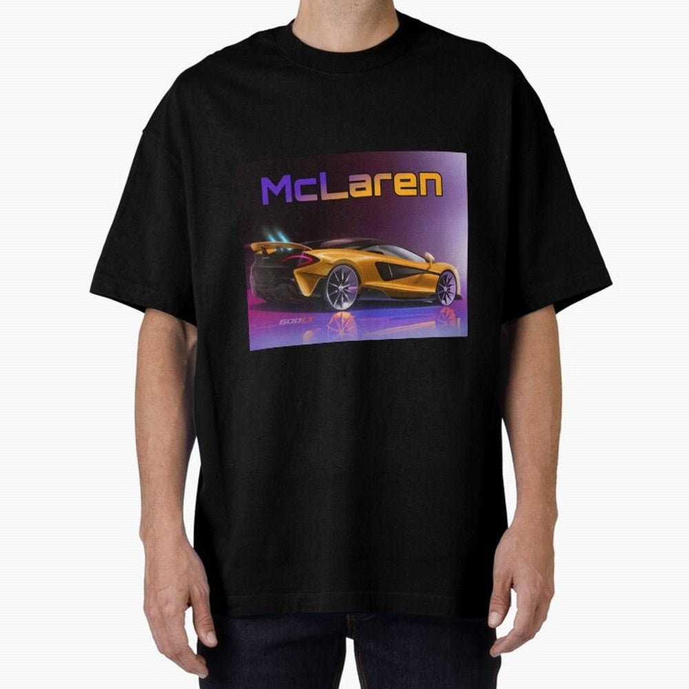 Mclaren in Gradient Metallic Color Oversized T-Shirt Capture Stadium Memories from Global Football Passion for FIFA World Cup 2026 Group Stage, Featuring Cristiano Ronaldo, Haaland and CR7, Brazil, Portugal and Argentina, Fan Favorite Moments,