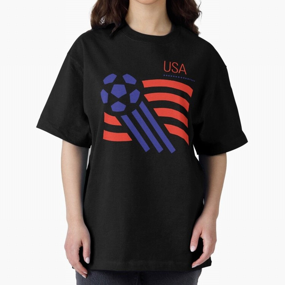 World USA 94 Oversized T-Shirt Bring a Champion Mindset to Match Day Hype around FIFA World Cup 2026 Group Stage, Neymar, Haaland and Cristiano Ronaldo, Spain, Stadium Memories, Football Loyalty, International Chants and Championship Tradition;