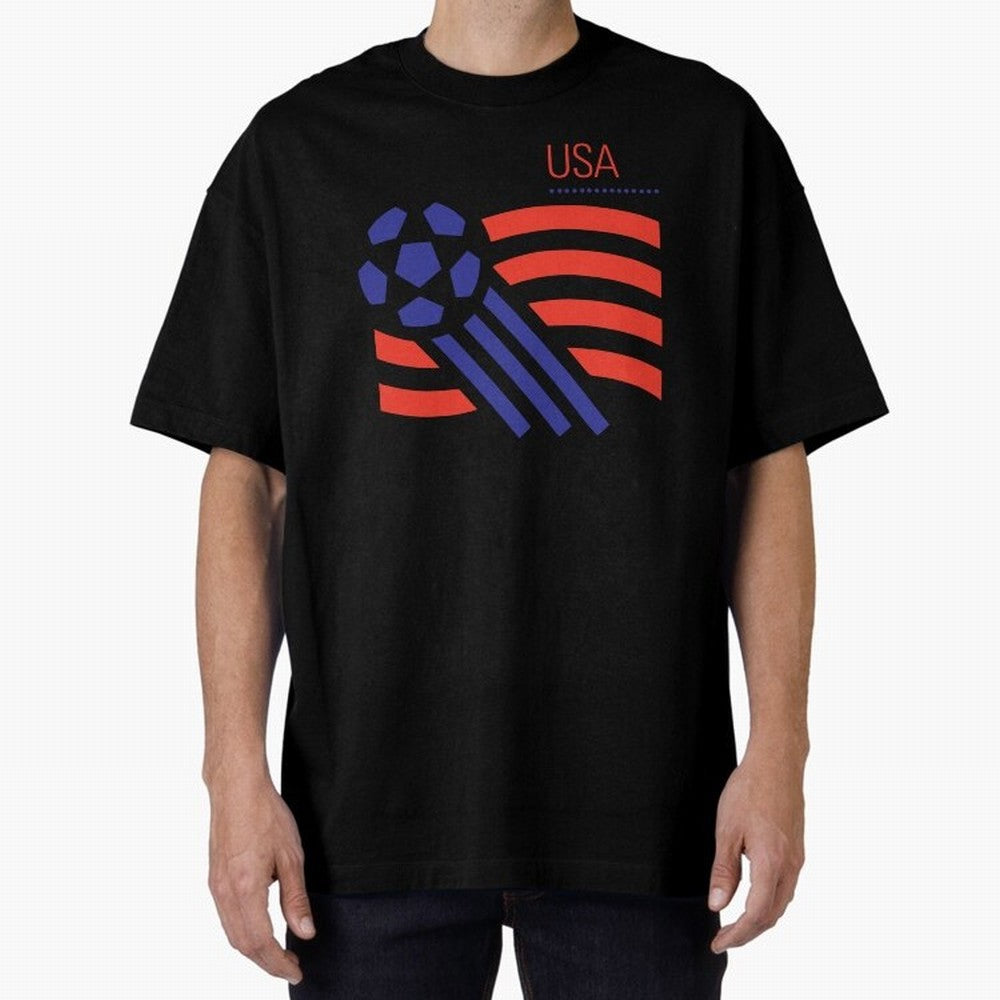 World USA 94 Oversized T-Shirt Bring a Champion Mindset to Match Day Hype around FIFA World Cup 2026 Group Stage, Neymar, Haaland and Cristiano Ronaldo, Spain, Stadium Memories, Football Loyalty, International Chants and Championship Tradition;