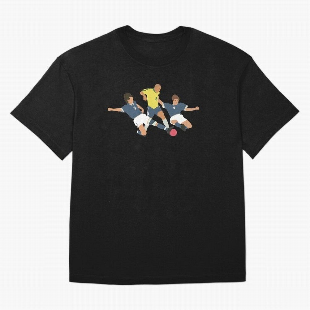 Ronaldo vs Maldini & Cannavaro Iconic Football Moment Oversized T-Shirt Step into FIFA World Cup 2026 Group Stage Spirit, Filled with Argentina, Haaland and Mbappe, Worldwide Fan Energy, Dramatic Goals, Stadium Lights and Championship Celebrations;