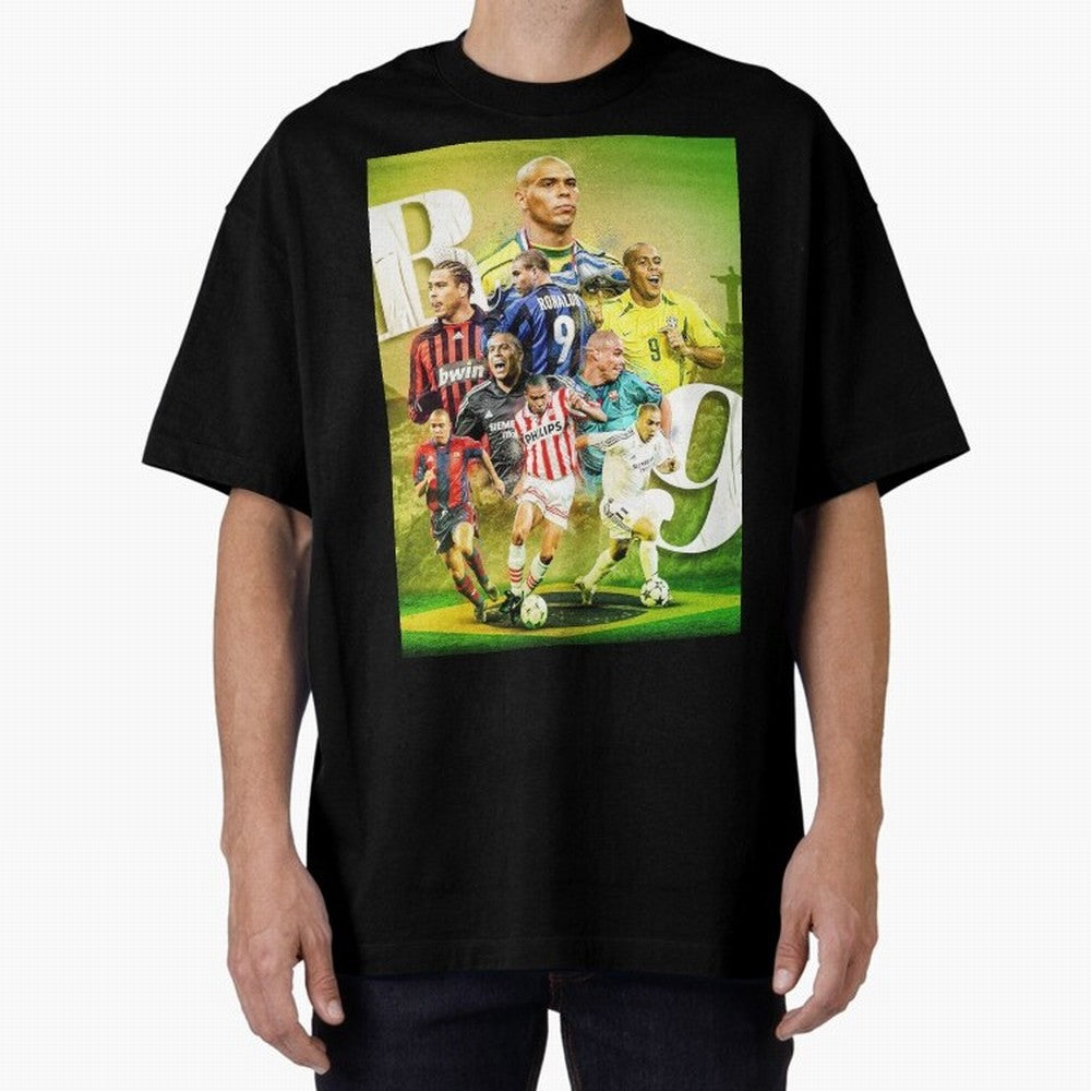 Wallpaper Ronaldo Nazario Brazil Oversized T-Shirt Celebrate the Road through Match Day Hype around FIFA World Cup 2026, Haaland and Mbappe, Brazil, Vintage Soccer Flavor, Modern Football Stars, National Flags and Final Night Emotion; Perfect for