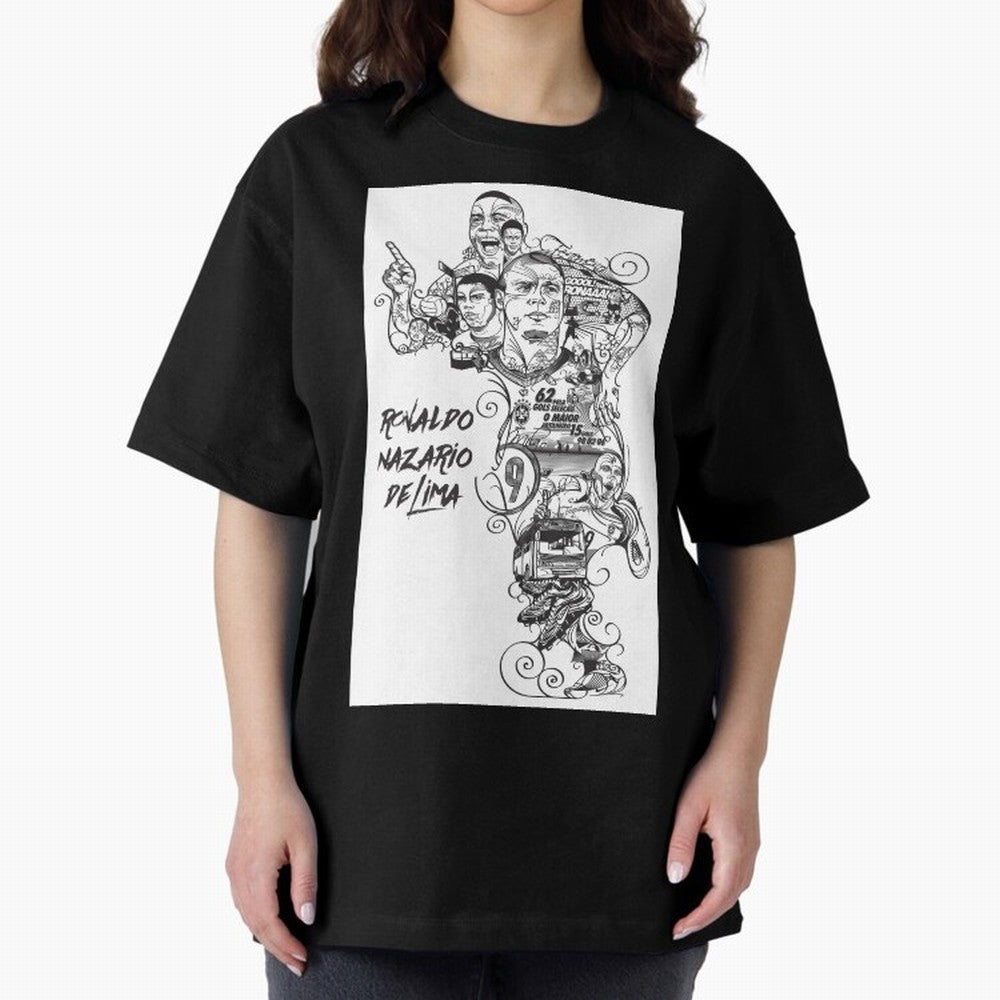 The R9 Era Oversized T-Shirt Bring World Football Passion into Global Football Passion for FIFA World Cup 2026 USA Canada Mexico, Inspired by Mbappe and Neymar, England, France and Netherlands, Soccer Culture, Superstar Moments, National Team