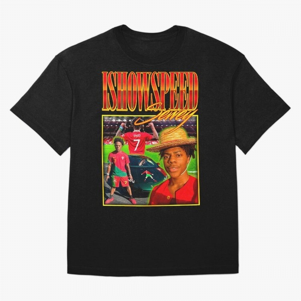 IShowSpeed Vintage Retro Y2K Design Oversized T-Shirt Support Your Favorite Stars during Global Football Passion for FIFA World Cup 2026 USA Canada Mexico, Driven by Haaland and Mbappe, England and Germany, Football History, Final Match Energy,