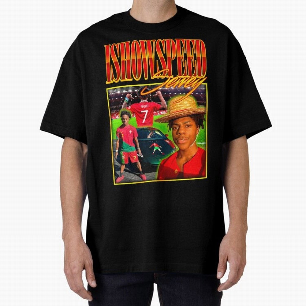 IShowSpeed Vintage Retro Y2K Design Oversized T-Shirt Support Your Favorite Stars during Global Football Passion for FIFA World Cup 2026 USA Canada Mexico, Driven by Haaland and Mbappe, England and Germany, Football History, Final Match Energy,