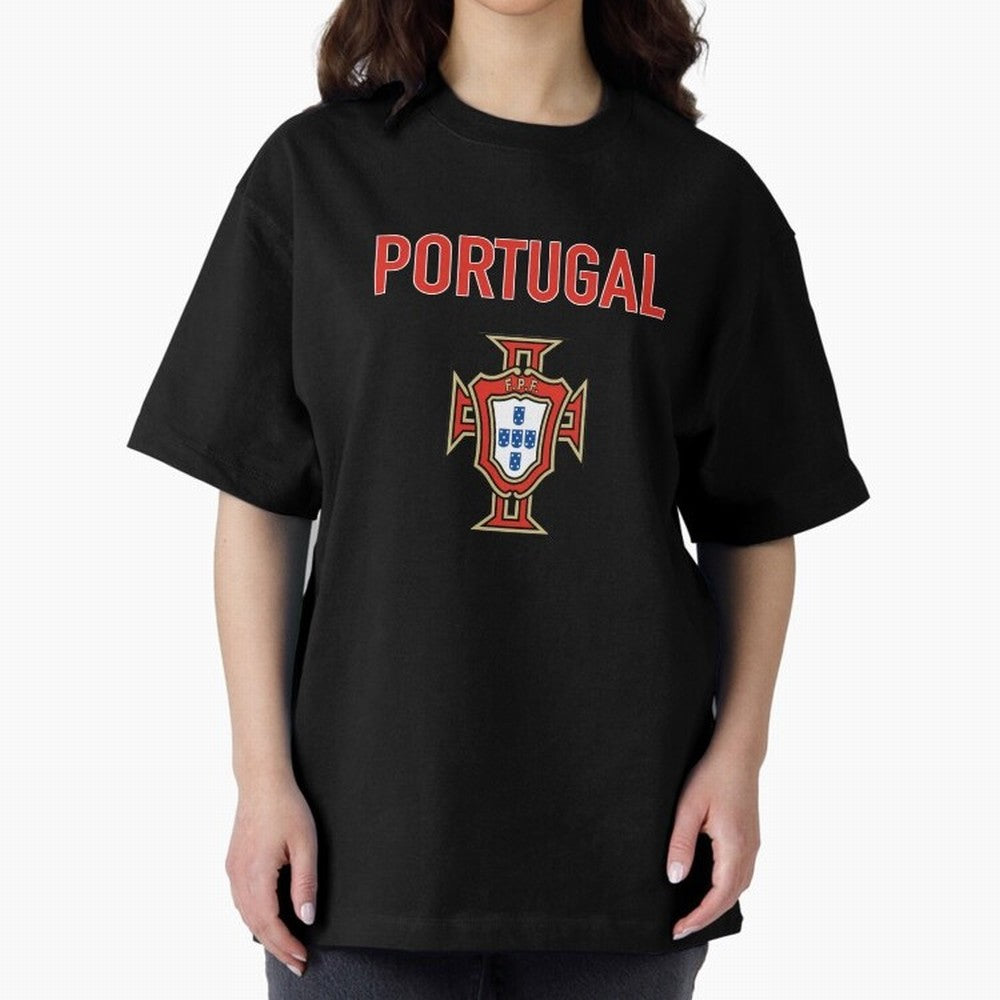 Portugal Oversized T-Shirt Represent the Passion of Global Football Passion for FIFA World Cup 2026 Group Stage, Built around Messi, Portugal, Spain and Germany, Vintage Soccer Flavor, Modern Football Stars, National Flags and Final Night Emotion;