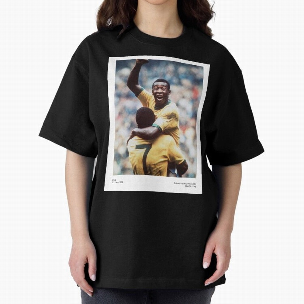 Pel¨¦'s Triumph: 1970 World Cup Legend Print Oversized T-Shirt Keep the Legacy of FIFA World Cup 2026 Group Stage Filled with Neymar, Haaland and Cristiano Ronaldo, England, France and Netherlands Energy, Fan Favorite Moments, National Team