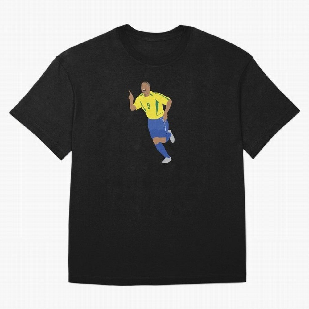 R9 Brazil - Ronaldo Oversized T-Shirt Show Support during FIFA World Cup 2026 USA Canada Mexico for Fans of Messi and Cristiano Ronaldo and Argentina, Bringing Soccer Culture, Superstar Moments, National Team Dreams and Competitive Fire; Ideal for