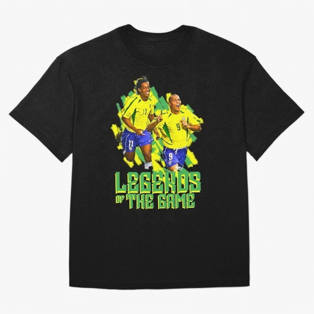 Ronaldinho and ronaldo brazil football print art Oversized T-Shirt Create FIFA World Cup 2026 Group Stage for Fans of Messi, Neymar and Mbappe and Spain and Netherlands, Bringing Worldwide Fan Energy, Dramatic Goals, Stadium Lights and Championship