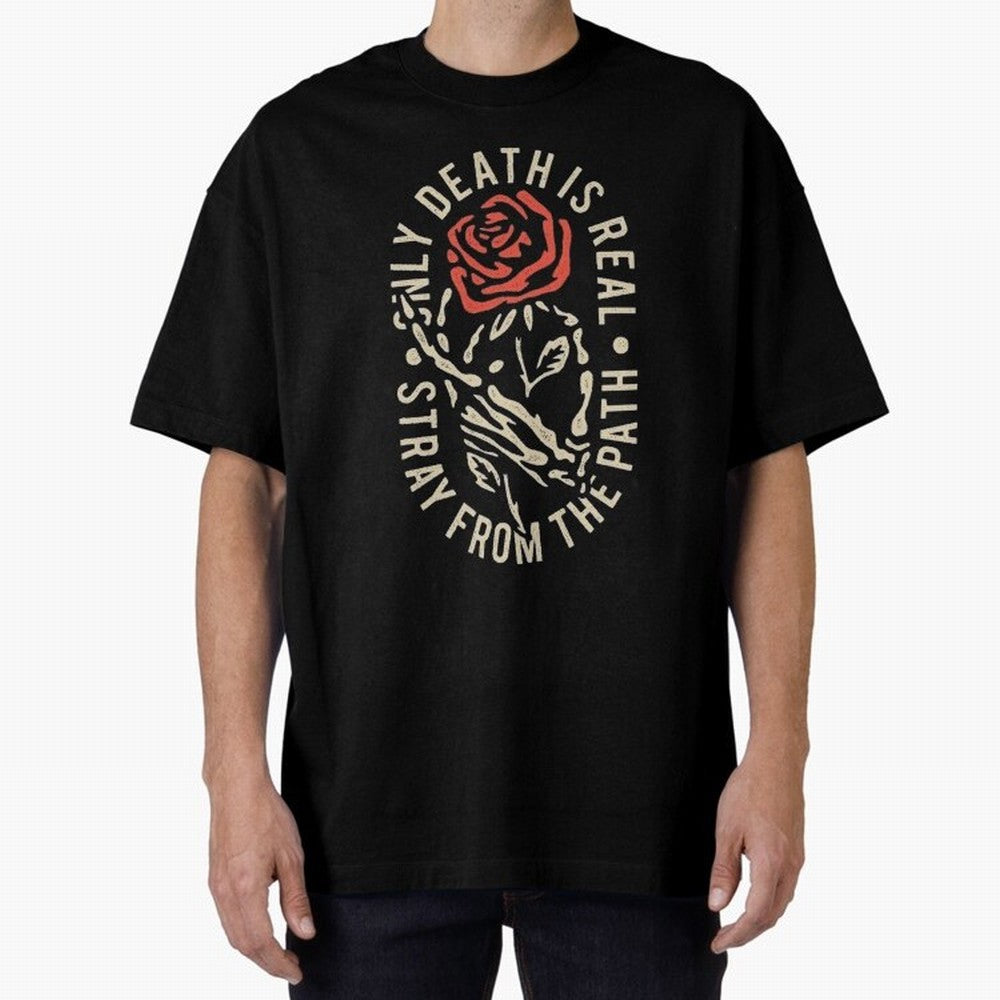 Stray from the path /only ddeath is real Oversized T-Shirt Share Match Day Hype around FIFA World Cup 2026 USA Canada Mexico, Mbappe, Argentina and Brazil, Worldwide Fan Energy, Dramatic Goals, Stadium Lights and Championship Celebrations; Great