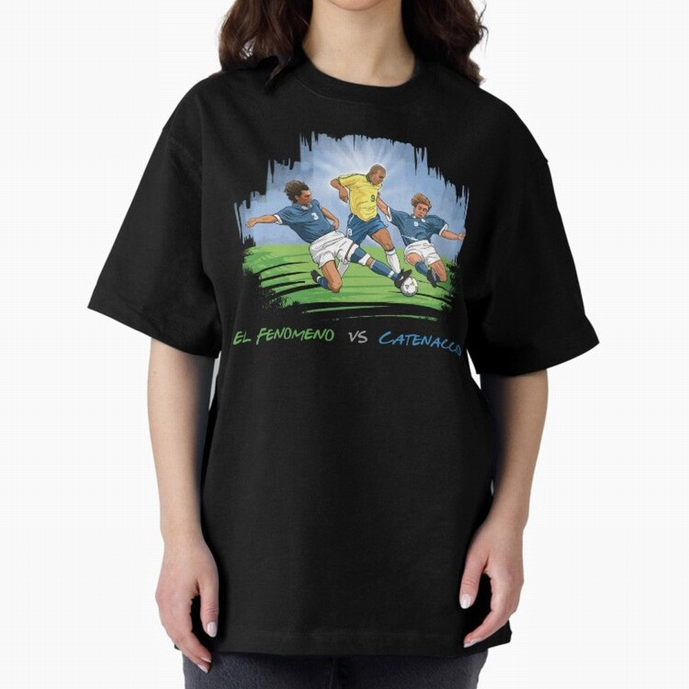 El Fenomeno Ronaldo Luis Nazario de Lima Oversized T-Shirt Bring World Football Passion into FIFA World Cup 2026 USA Canada Mexico Centered on CR7 and Messi, Brazil, Portugal and Argentina Energy, Stadium Memories, Football Loyalty, International