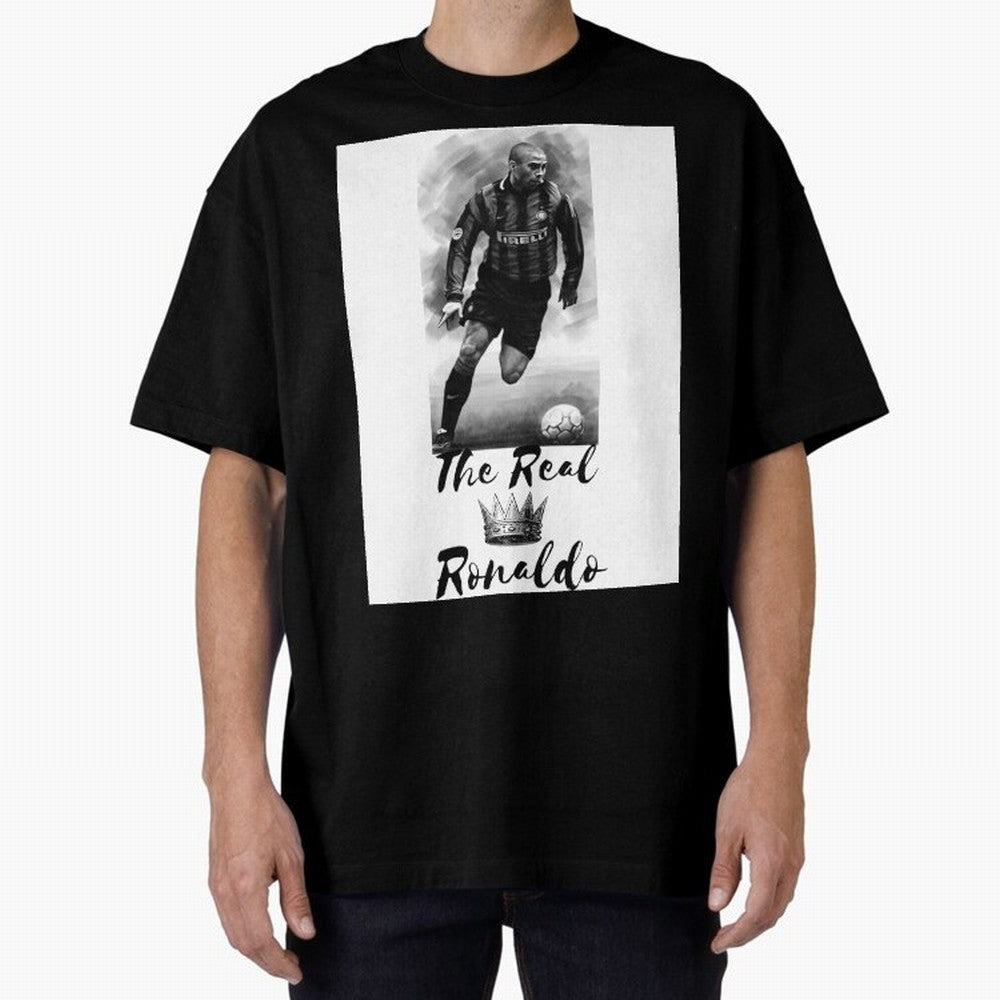 The Real Ronaldo Oversized T-Shirt Showcase FIFA World Cup 2026 USA Canada Mexico Spirit, Centered on Portugal, Spain and Germany, CR7 and Messi, Worldwide Fan Energy, Dramatic Goals, Stadium Lights and Championship Celebrations; Ideal for