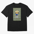 Illustration Ronaldo Luis Nazario de Lima Oversized T-Shirt Experience the Global Stage of FIFA World Cup 2026 Group Stage for Fans of Messi and Cristiano Ronaldo and England, Bringing Vintage Soccer Flavor, Modern Football Stars, National Flags