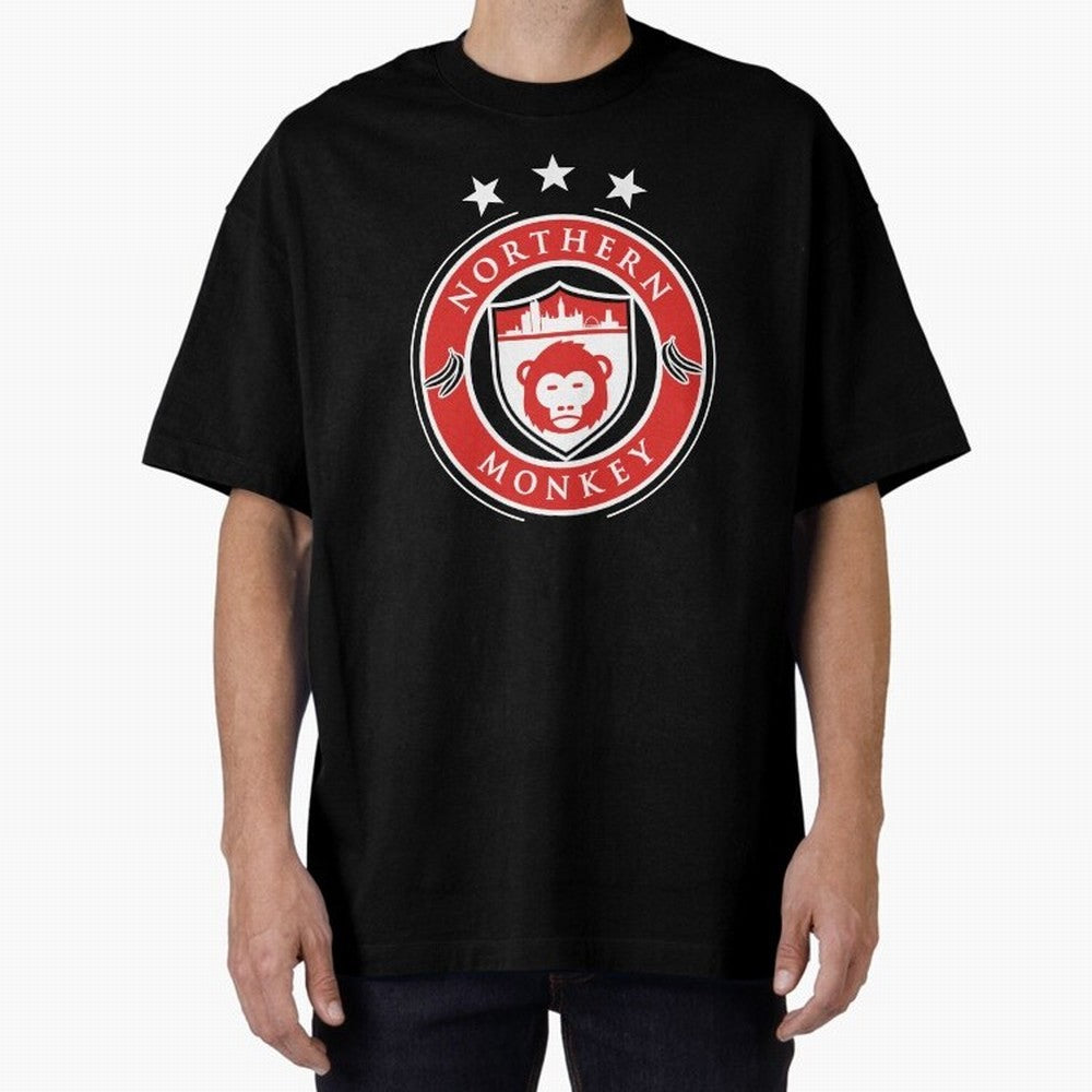 Northern Monkey United Oversized T-Shirt Turn Every Weekend Toward FIFA World Cup 2026 Filled with Messi, Brazil Energy, Retro Football Energy, Iconic Rivalries, Trophy Chase Drama and Stadium Atmosphere; Ideal for Fans Who Follow Messi, Cristiano