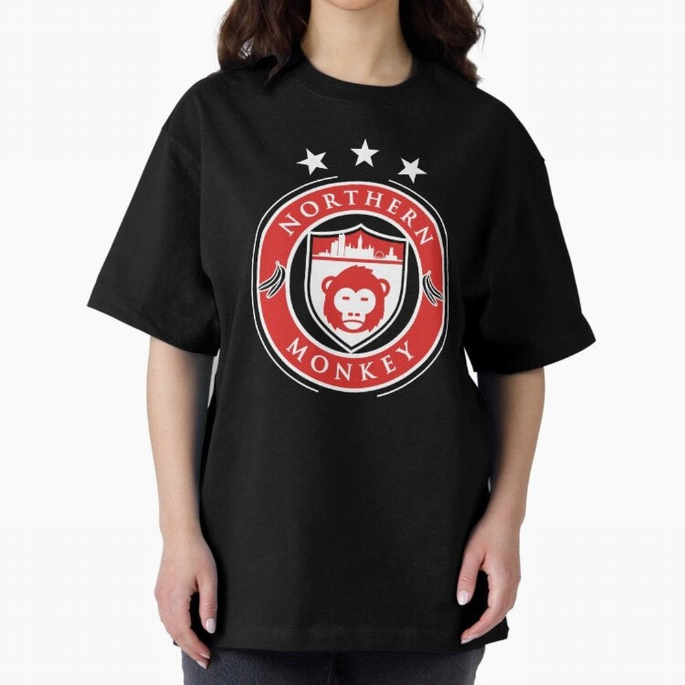 Northern Monkey United Oversized T-Shirt Turn Every Weekend Toward FIFA World Cup 2026 Filled with Messi, Brazil Energy, Retro Football Energy, Iconic Rivalries, Trophy Chase Drama and Stadium Atmosphere; Ideal for Fans Who Follow Messi, Cristiano