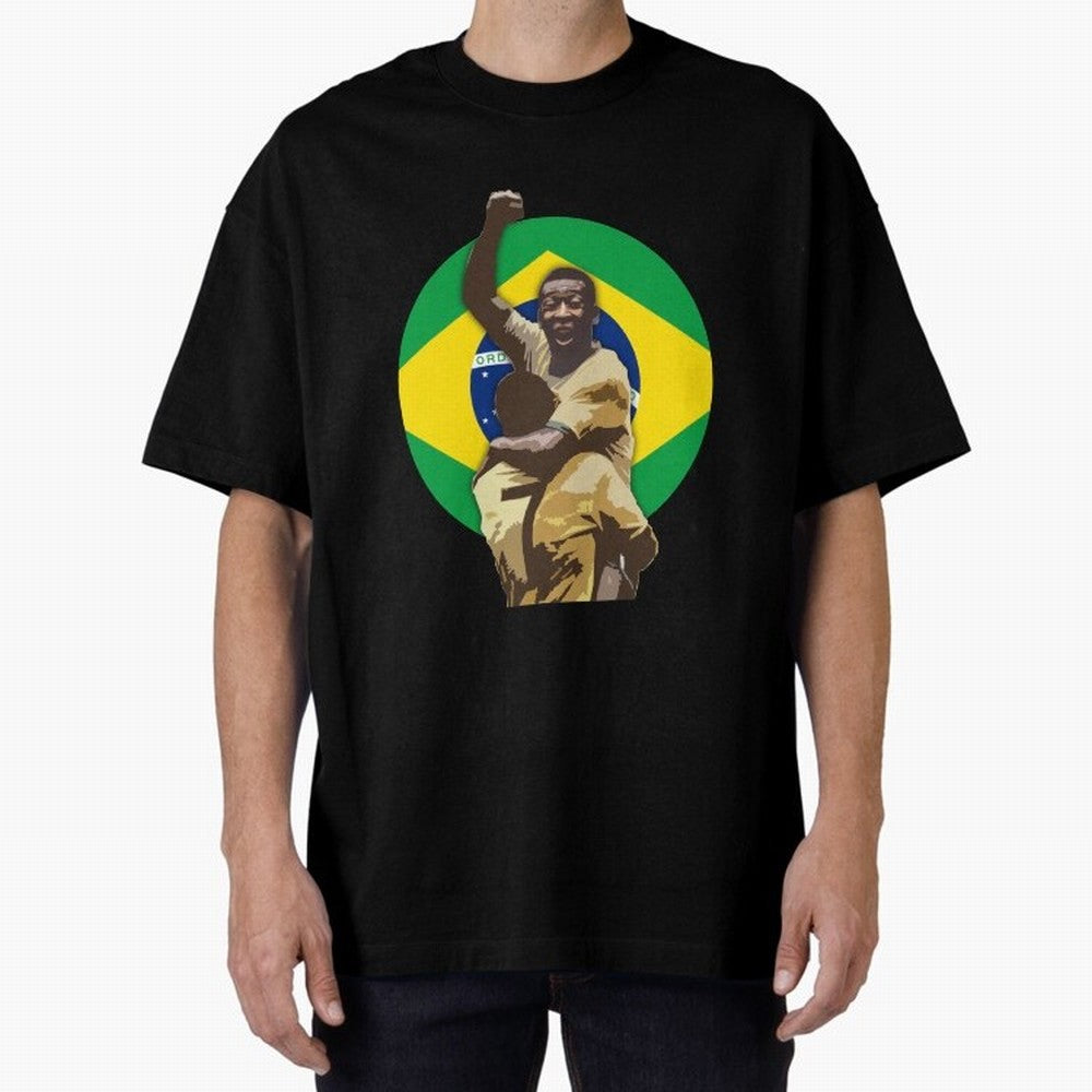 Pele Greates Footbal Player in History - Joga Bonito Oversized T-Shirt Back the Journey through Match Day Hype around FIFA World Cup 2026 Group Stage, Neymar, France, Supporter Pride, Iconic Celebrations, Legendary Names and Global Match Day
