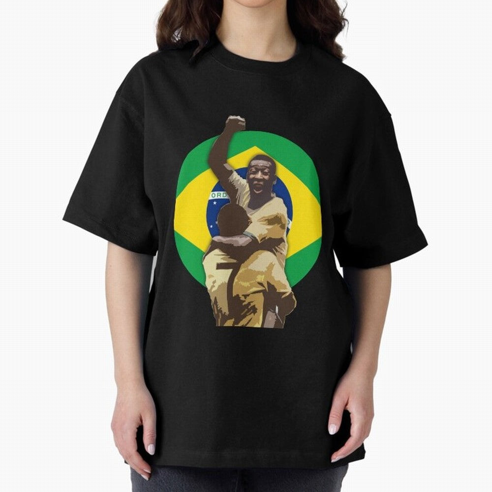 Pele Greates Footbal Player in History - Joga Bonito Oversized T-Shirt Back the Journey through Match Day Hype around FIFA World Cup 2026 Group Stage, Neymar, France, Supporter Pride, Iconic Celebrations, Legendary Names and Global Match Day