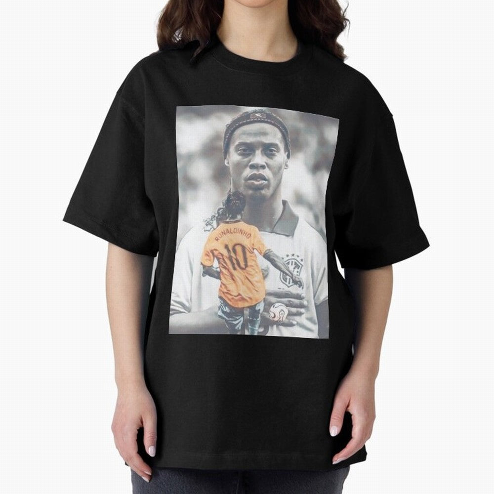 Wallpaper Ronaldinho Illustration Oversized T-Shirt Refresh Global Football Passion for FIFA World Cup 2026 USA Canada Mexico, with Messi, Neymar and Mbappe, England, France and Netherlands, Match Day Excitement, Supporter Culture, Golden Goals and