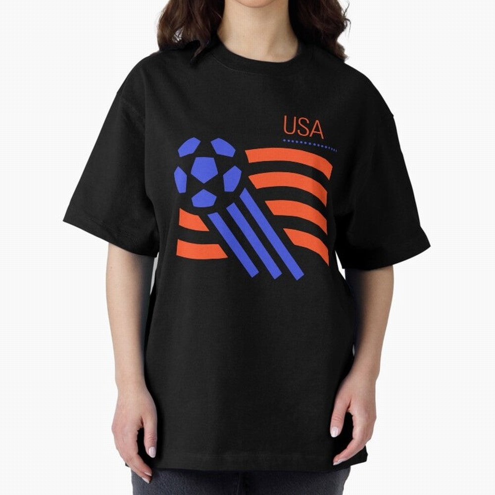 USA 1994 World Cup Soccer Retro 90s Oversized T-Shirt Experience Global Football Passion for FIFA World Cup 2026 USA Canada Mexico, Filled with CR7 and Messi, Germany, Football Festival Excitement, Trophy Ambitions, Country Rivalries and Star