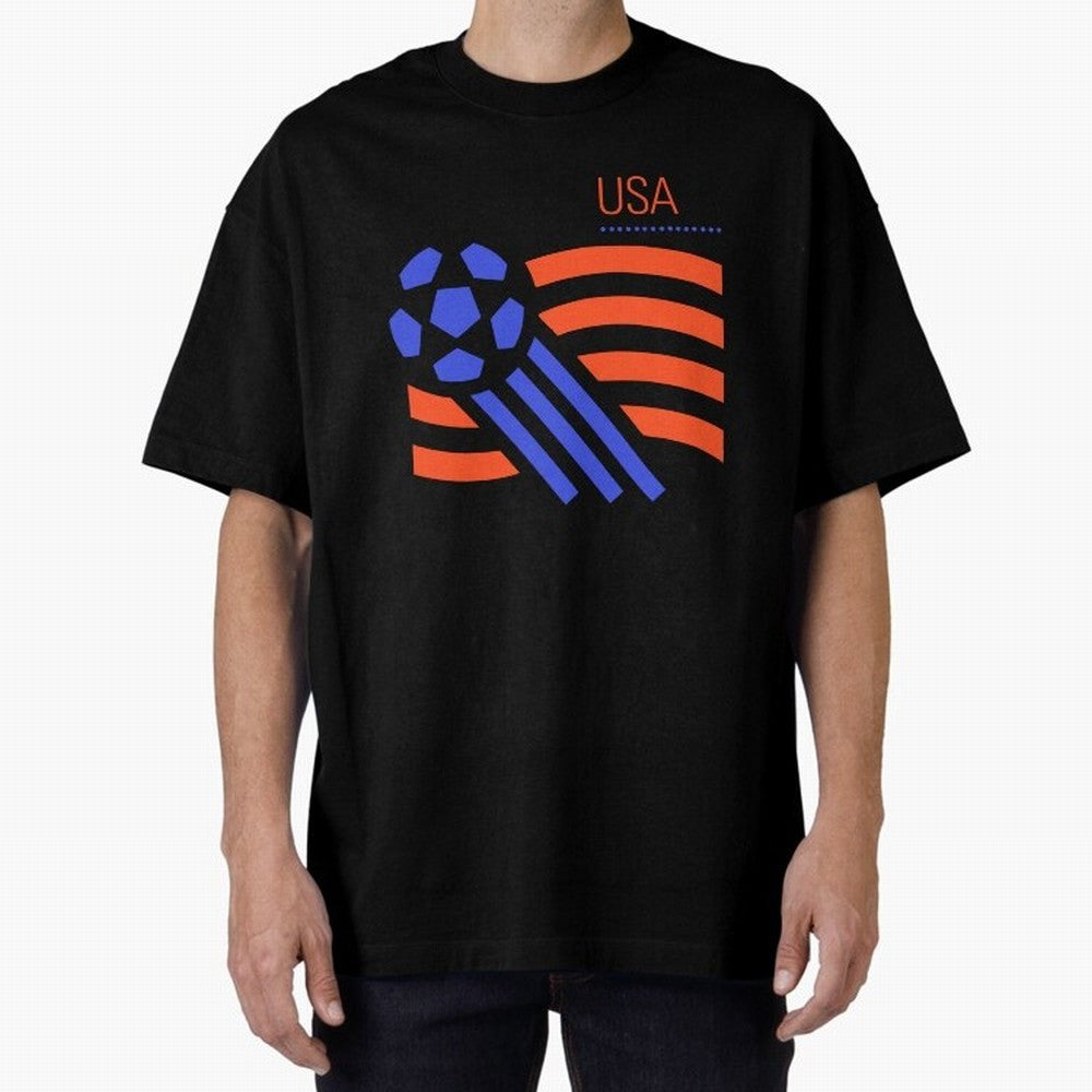 USA 1994 World Cup Soccer Retro 90s Oversized T-Shirt Experience Global Football Passion for FIFA World Cup 2026 USA Canada Mexico, Filled with CR7 and Messi, Germany, Football Festival Excitement, Trophy Ambitions, Country Rivalries and Star