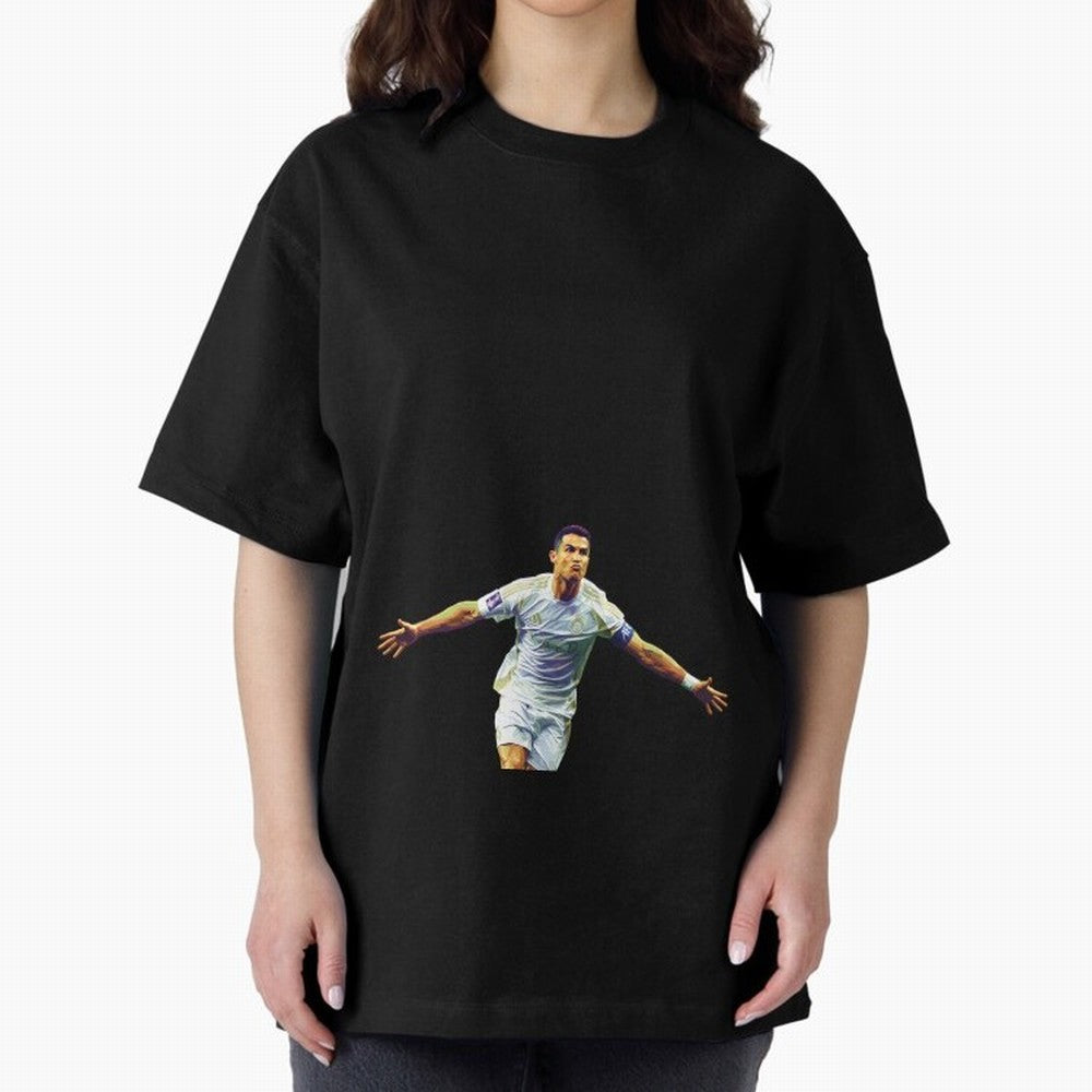 Ronaldo pop art Oversized T-Shirt Build FIFA World Cup 2026 Highlighting Haaland, France Energy, Sports Nostalgia, International Competition, Famous Players and Unforgettable Victories; Ideal for Passionate Fans Who Love Underdog Stories, Superstar