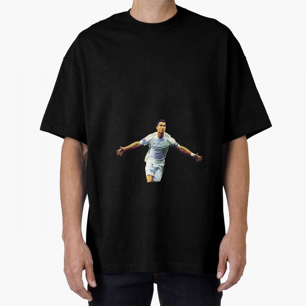 Ronaldo pop art Oversized T-Shirt Build FIFA World Cup 2026 Highlighting Haaland, France Energy, Sports Nostalgia, International Competition, Famous Players and Unforgettable Victories; Ideal for Passionate Fans Who Love Underdog Stories, Superstar