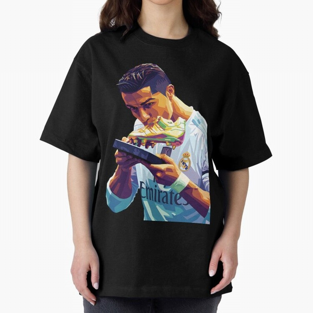 Ronaldo pop art Oversized T-Shirt Enjoy the Biggest Football Party of Global Football Passion for FIFA World Cup 2026 USA Canada Mexico, Centered on Mbappe, Argentina and Brazil, Game Day Rituals, Football Legends, Country Pride and the Road to the