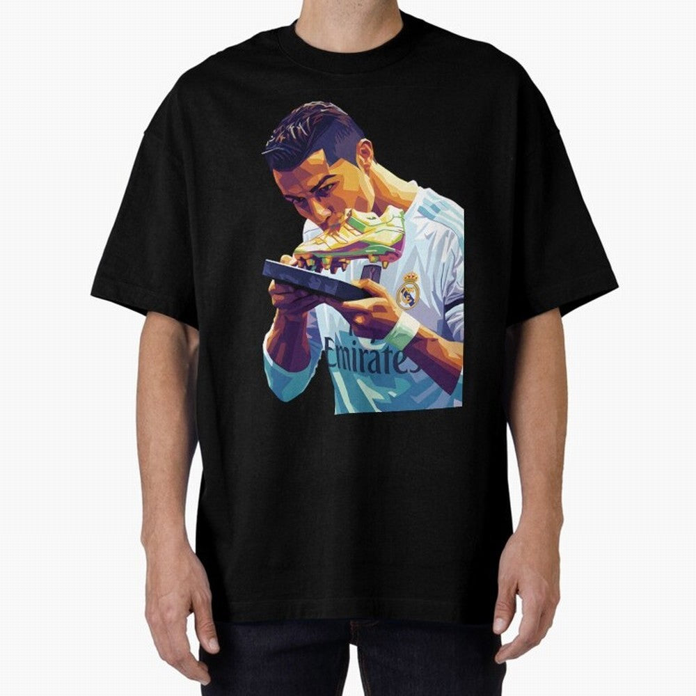 Ronaldo pop art Oversized T-Shirt Enjoy the Biggest Football Party of Global Football Passion for FIFA World Cup 2026 USA Canada Mexico, Centered on Mbappe, Argentina and Brazil, Game Day Rituals, Football Legends, Country Pride and the Road to the