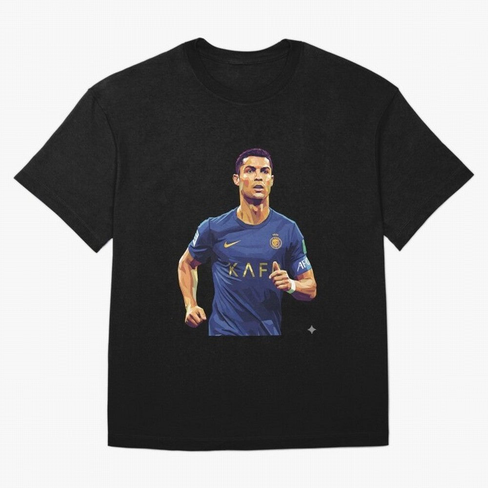 Ronaldo pop art Oversized T-Shirt Feel the Roar of the FIFA World Cup 2026 Journey through Messi, Neymar and Mbappe Highlights, France Pride, Soccer Culture, Superstar Moments, National Team Dreams and Competitive Fire; Great for Supporters Who