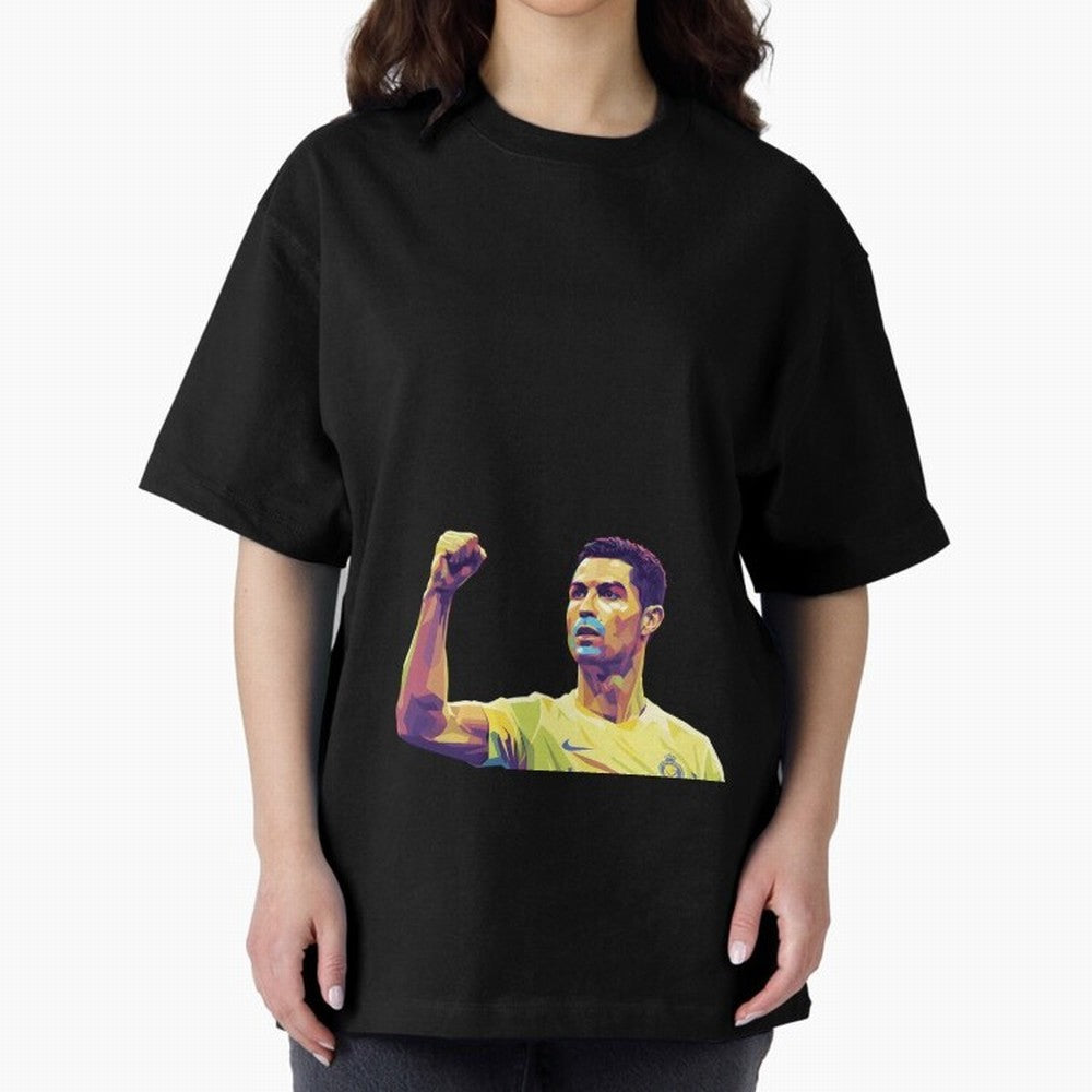 Ronaldo pop art Oversized T-Shirt Bring Home FIFA World Cup 2026 USA Canada Mexico for Fans of Haaland and England and Germany, Bringing Tournament Hype, Historic Matchups, Family Viewing Parties and Global Sports Pride; Created for Match Day