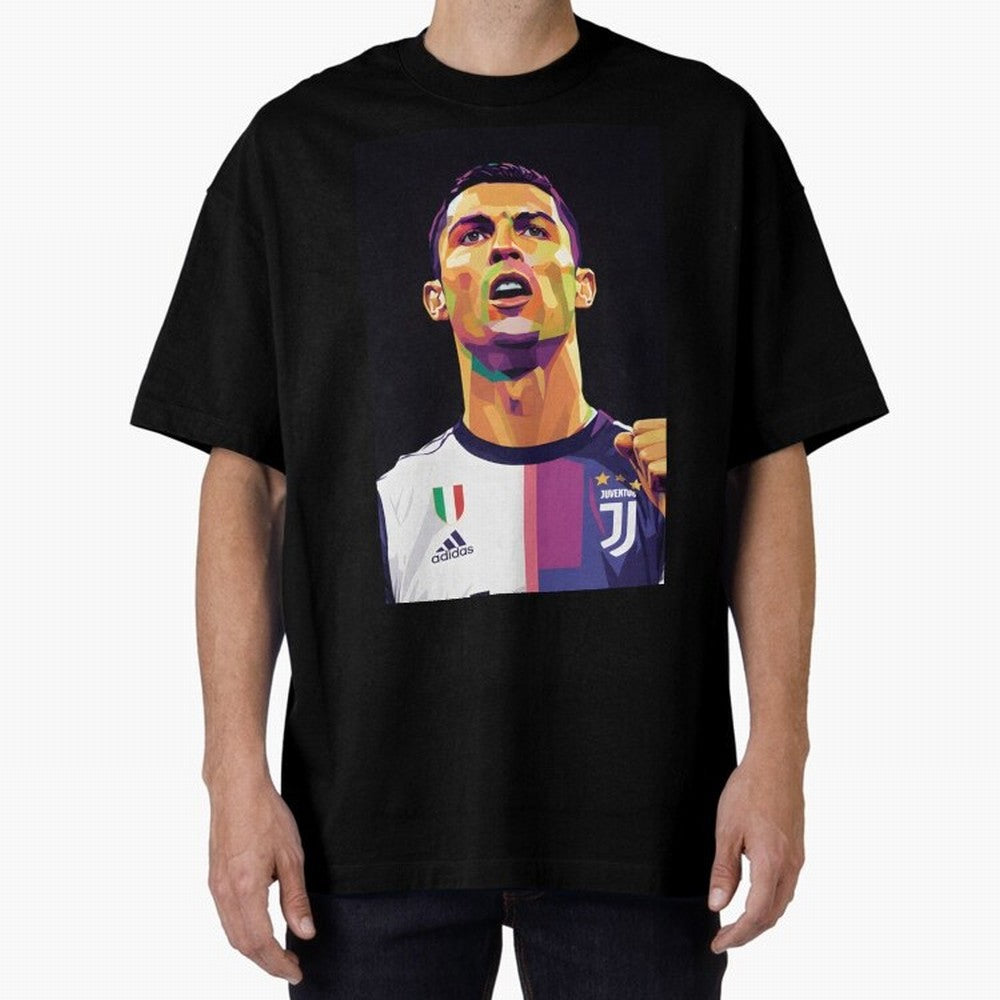 Ronaldo pop art Oversized T-Shirt Bring Match Day Fire to FIFA World Cup 2026 USA Canada Mexico for Fans of Haaland and Brazil, Bringing Classic Soccer Heritage, Championship Pressure, Fan Loyalty and International Pride; Created for Match Day