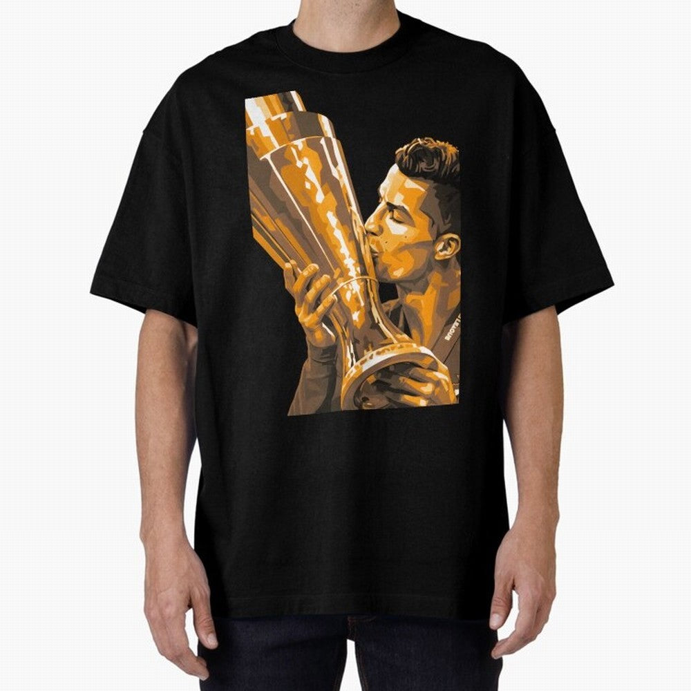 Ronaldo Oversized T-Shirt Honor Football Greatness during FIFA World Cup 2026 Spirit, Built around Argentina, Mbappe and Neymar, Football Festival Excitement, Trophy Ambitions, Country Rivalries and Star Player Buzz; Ideal for Fans Who Follow
