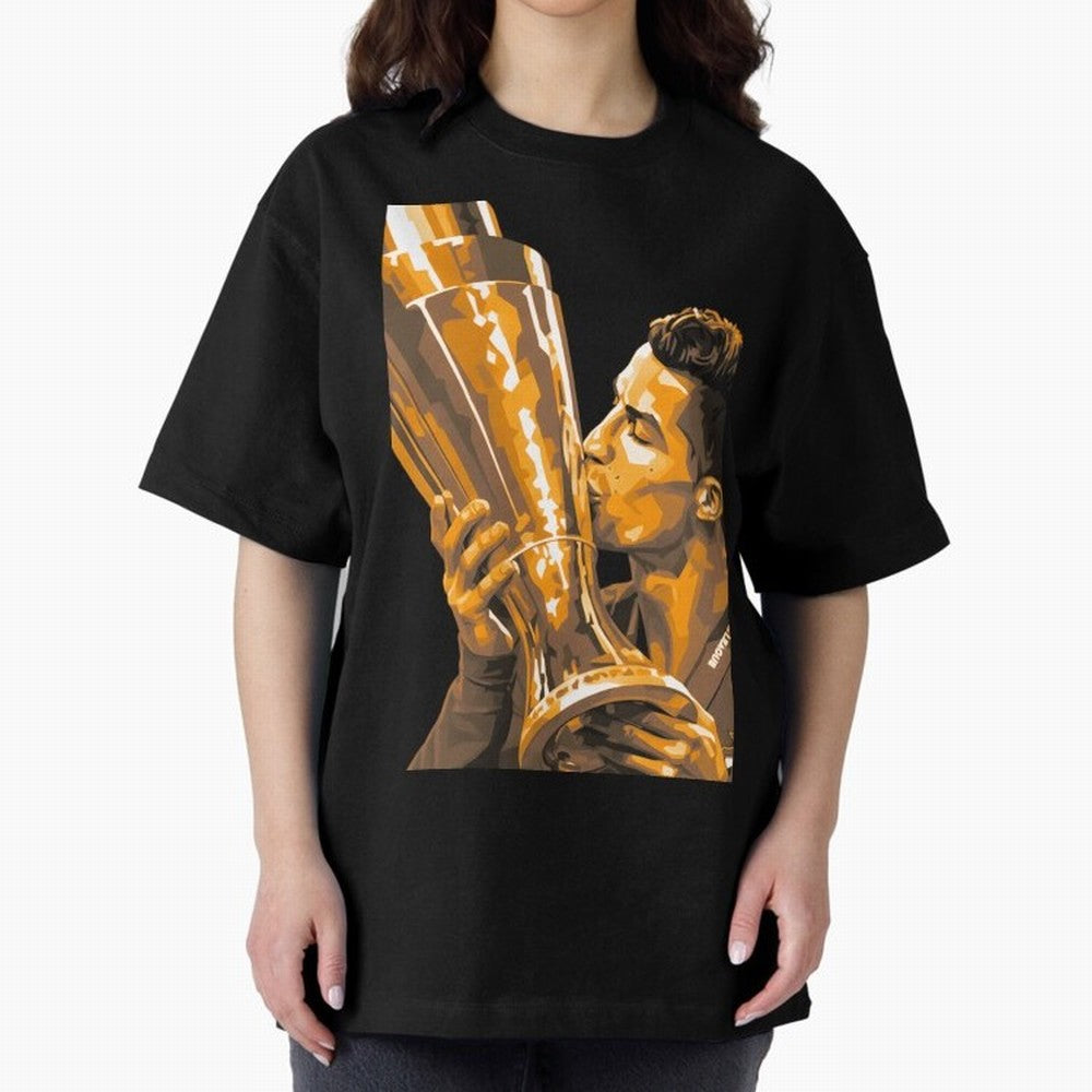 Ronaldo Oversized T-Shirt Honor Football Greatness during FIFA World Cup 2026 Spirit, Built around Argentina, Mbappe and Neymar, Football Festival Excitement, Trophy Ambitions, Country Rivalries and Star Player Buzz; Ideal for Fans Who Follow