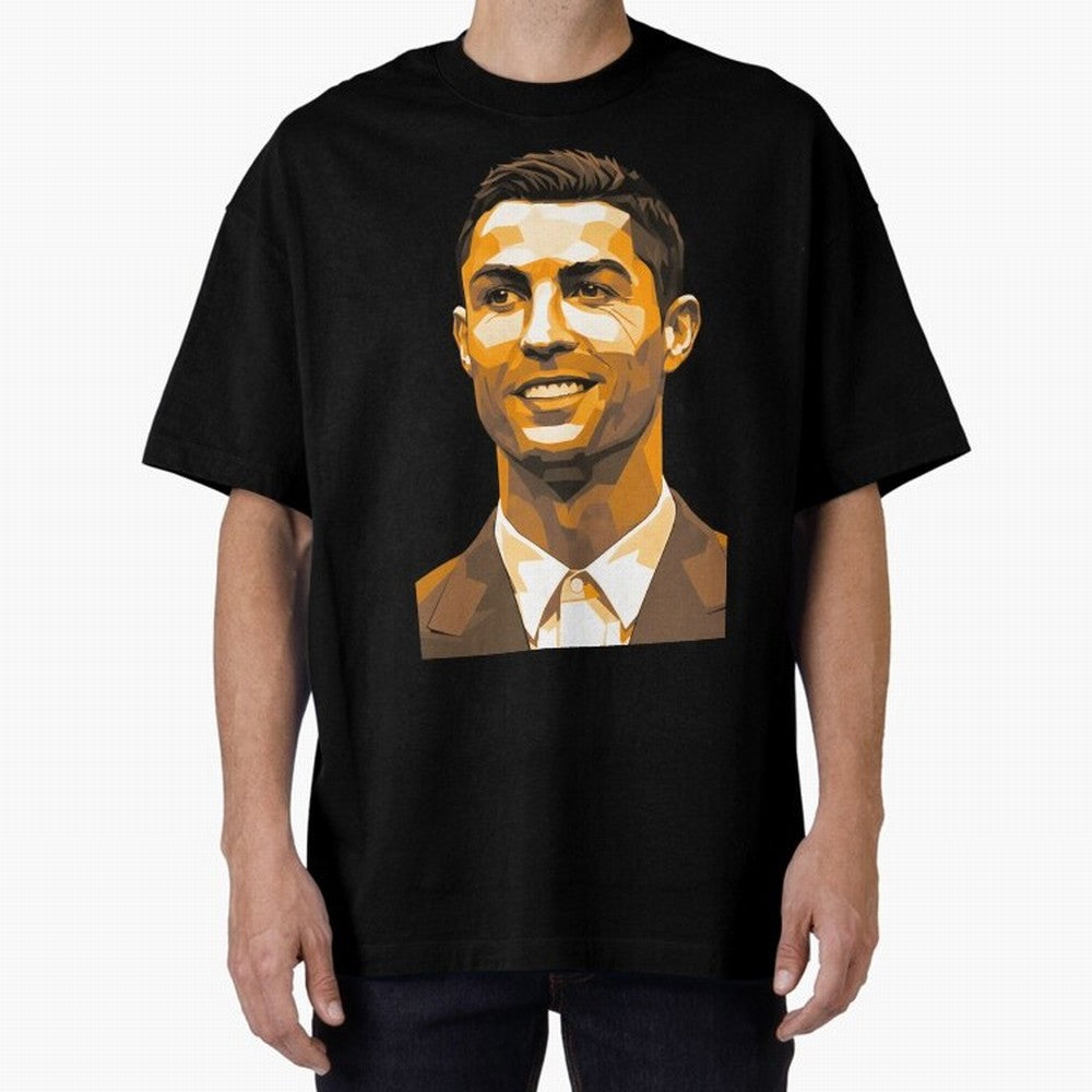 Ronaldo Oversized T-Shirt Make Game Day About FIFA World Cup 2026 for Fans of Cristiano Ronaldo, Haaland and CR7 and France and Portugal, Bringing Sports Nostalgia, International Competition, Famous Players and Unforgettable Victories; Built for
