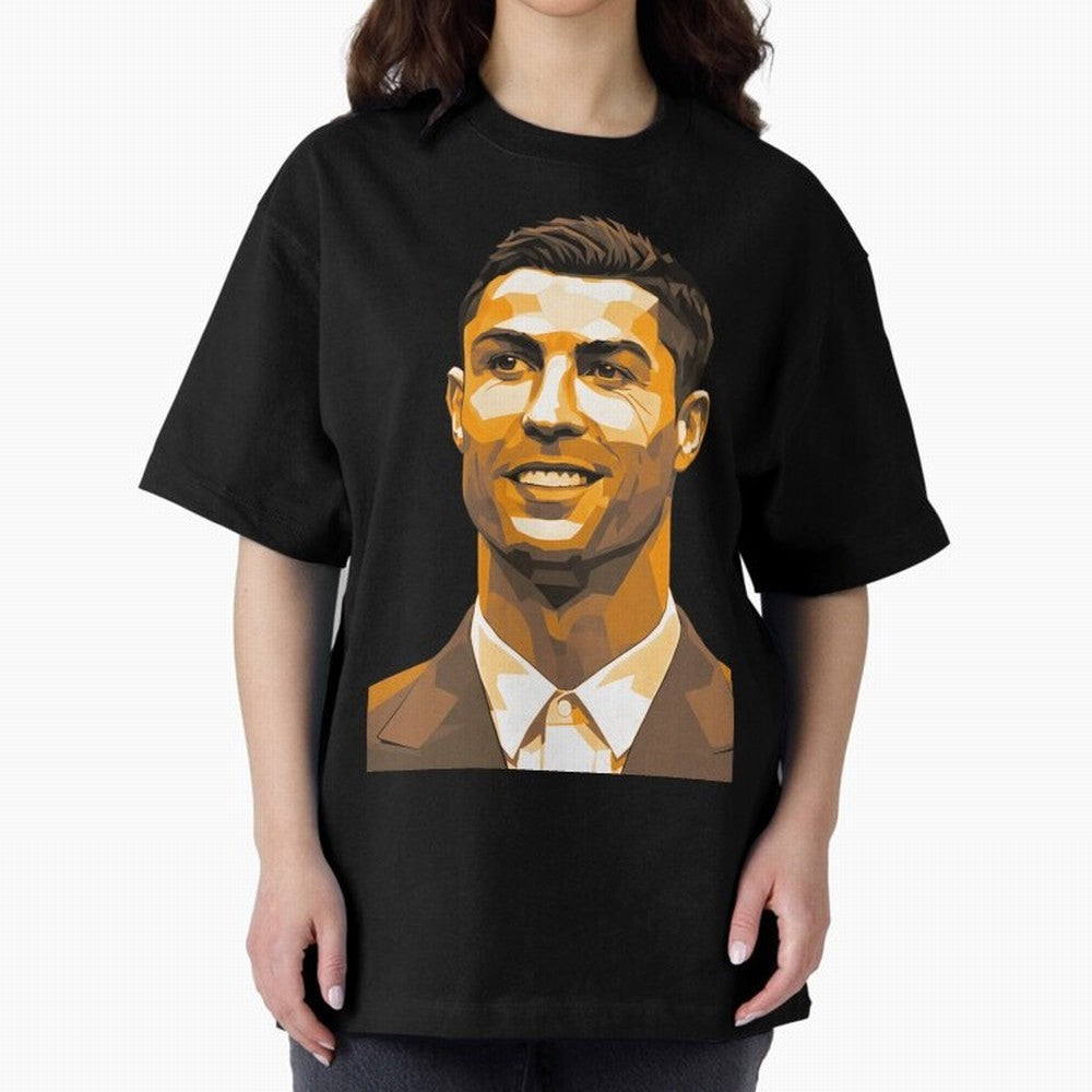 Ronaldo Oversized T-Shirt Make Game Day About FIFA World Cup 2026 for Fans of Cristiano Ronaldo, Haaland and CR7 and France and Portugal, Bringing Sports Nostalgia, International Competition, Famous Players and Unforgettable Victories; Built for