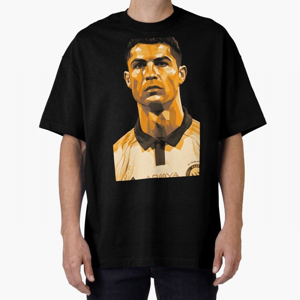 Ronaldo Oversized T-Shirt Experience the Global Stage of FIFA World Cup 2026 Group Stage for Fans of Messi and Cristiano Ronaldo and England, Bringing Vintage Soccer Flavor, Modern Football Stars, National Flags and Final Night Emotion; Made for