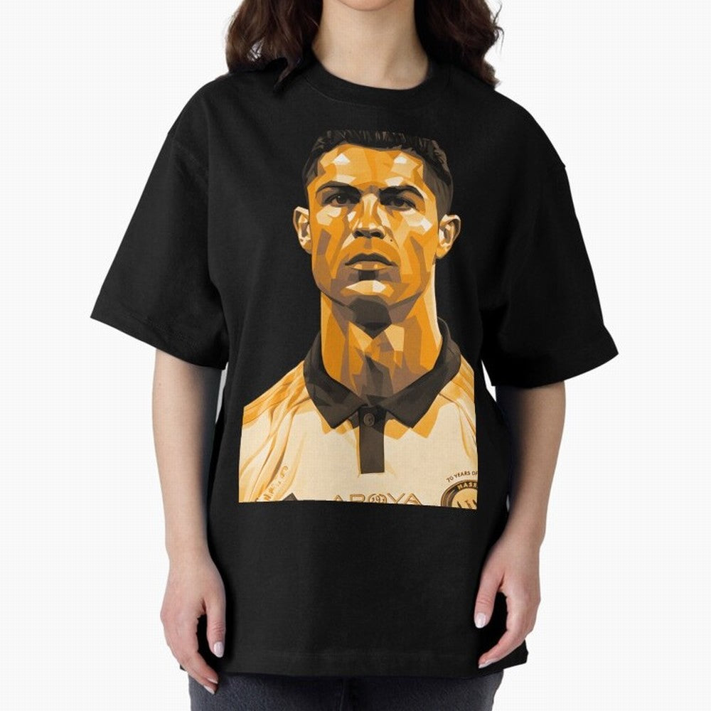 Ronaldo Oversized T-Shirt Experience the Global Stage of FIFA World Cup 2026 Group Stage for Fans of Messi and Cristiano Ronaldo and England, Bringing Vintage Soccer Flavor, Modern Football Stars, National Flags and Final Night Emotion; Made for