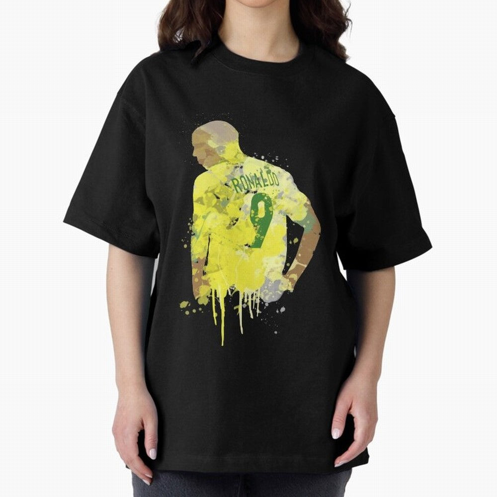 Ronaldo Brazil Legend Art Oversized T-Shirt Showcase FIFA World Cup 2026 Spirit, Connected to Brazil, Portugal and Argentina, Neymar, Haaland and Cristiano Ronaldo, Classic Soccer Heritage, Championship Pressure, Fan Loyalty and International