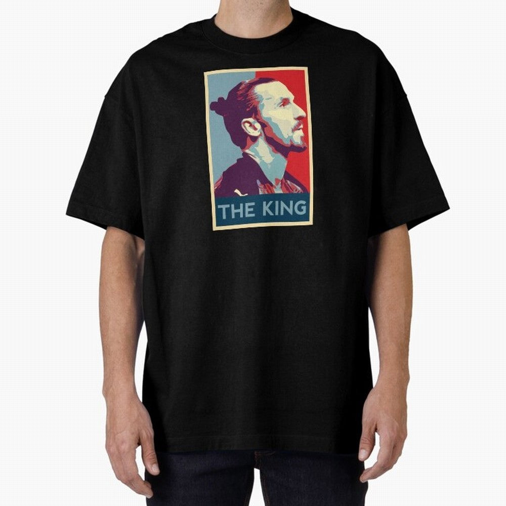 Ibrahimovic Hope Poster Oversized T-Shirt Represent Football Lovers during FIFA World Cup 2026 Group Stage for Fans of Mbappe and Neymar and Brazil, Bringing Vintage Soccer Flavor, Modern Football Stars, National Flags and Final Night Emotion;
