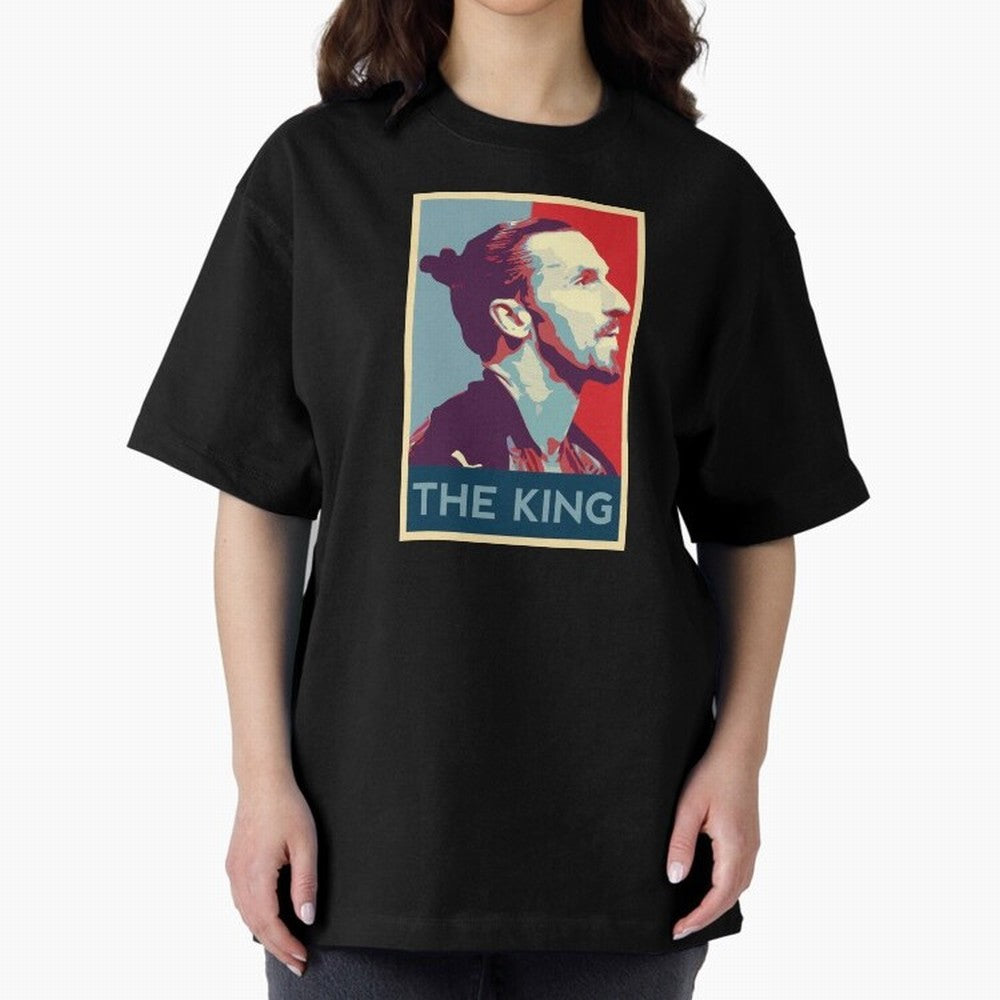 Ibrahimovic Hope Poster Oversized T-Shirt Represent Football Lovers during FIFA World Cup 2026 Group Stage for Fans of Mbappe and Neymar and Brazil, Bringing Vintage Soccer Flavor, Modern Football Stars, National Flags and Final Night Emotion;