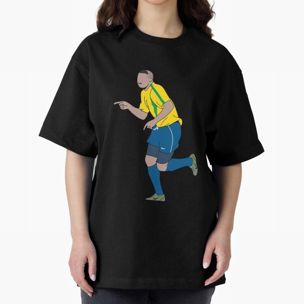Ronaldo R9 Brazil (2002 WC) Oversized T-Shirt Carry the FIFA World Cup 2026 Group Stage Journey through Mbappe and Neymar Highlights, France Pride, Champion Mindset, Group Stage Buzz, Knockout Tension and Passionate Fan Culture; Perfect for Fans,