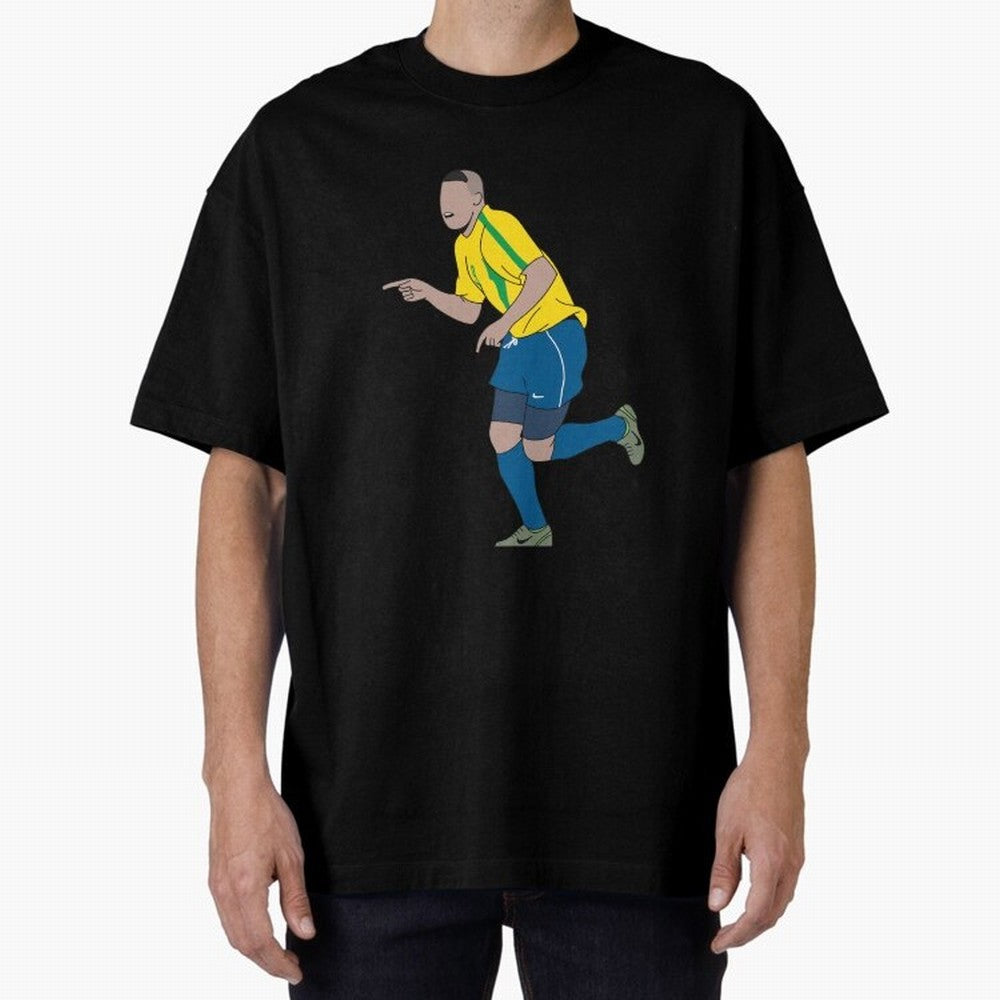 Ronaldo R9 Brazil (2002 WC) Oversized T-Shirt Carry the FIFA World Cup 2026 Group Stage Journey through Mbappe and Neymar Highlights, France Pride, Champion Mindset, Group Stage Buzz, Knockout Tension and Passionate Fan Culture; Perfect for Fans,