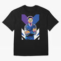 Desire Doue in WPAP Style Oversized T-Shirt Embrace Match Day Hype around FIFA World Cup 2026 Group Stage, Messi, Neymar and Mbappe, Portugal, Football History, Final Match Energy, Crowd Noise and Once in a Lifetime Moments; Perfect for Supporters