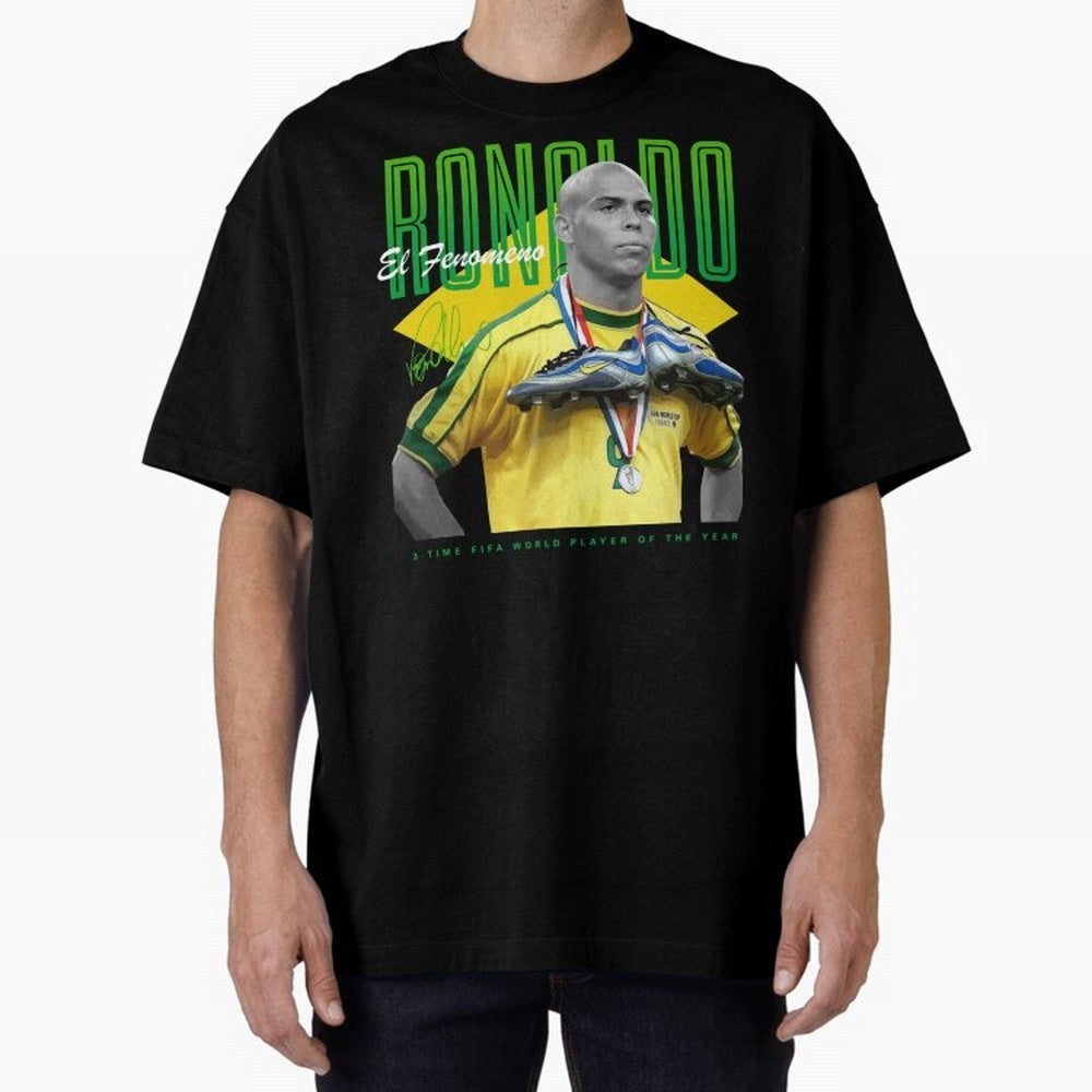Ronaldo 3 Time Fifa World Player Of The Year Oversized T-Shirt Capture Stadium Memories from FIFA World Cup 2026 Group Stage Spirit, Inspired by Netherlands, Messi, Stadium Memories, Football Loyalty, International Chants and Championship
