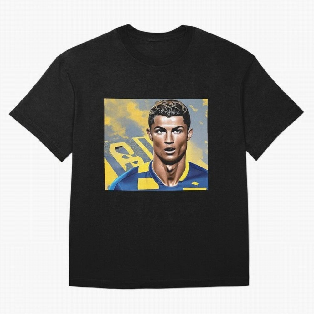 Ronaldo al nassr Oversized T-Shirt Make Memories around Global Football Passion for FIFA World Cup 2026 USA Canada Mexico, Centered on Mbappe, Portugal, Vintage Soccer Flavor, Modern Football Stars, National Flags and Final Night Emotion; Perfect