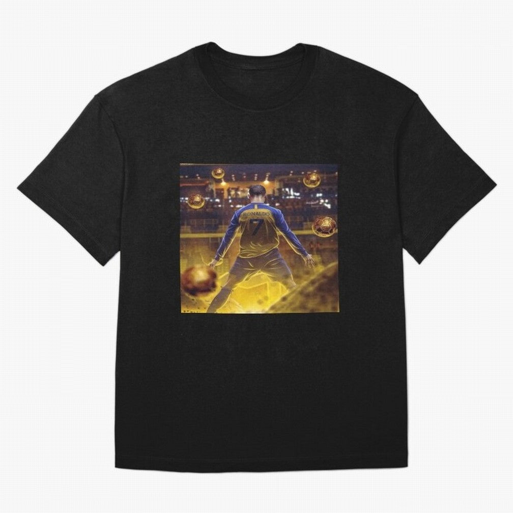 Ronaldo al nassr Oversized T-Shirt Show Your Love for Global Football Passion for FIFA World Cup 2026, Driven by CR7 and Messi, England, Football Festival Excitement, Trophy Ambitions, Country Rivalries and Star Player Buzz; Great for Watch