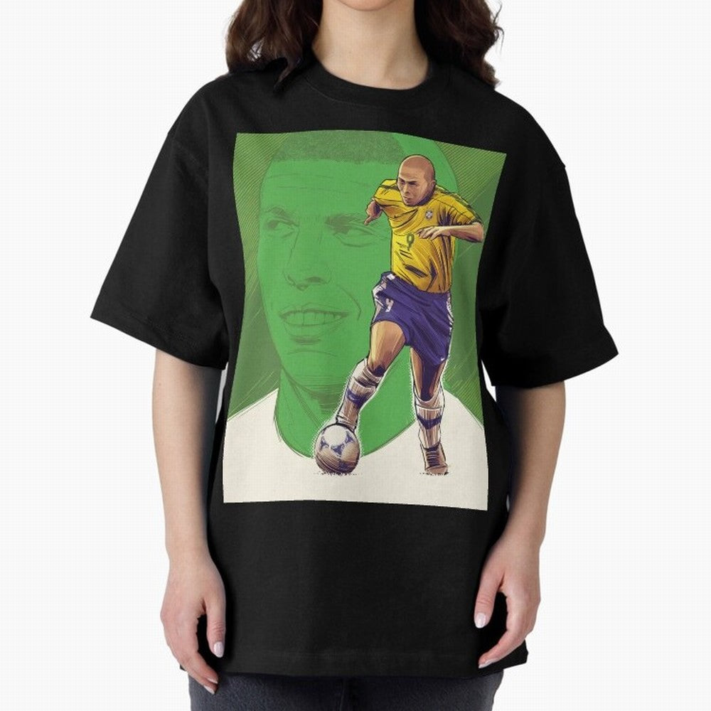 Wallpaper Ronaldo Nazario Oversized T-Shirt Enjoy Match Day Hype around FIFA World Cup 2026 Group Stage, Messi, CR7 and Mbappe, Netherlands, Global Supporter Spirit, Legendary Goals, National Colors and Tournament Celebration; Perfect for