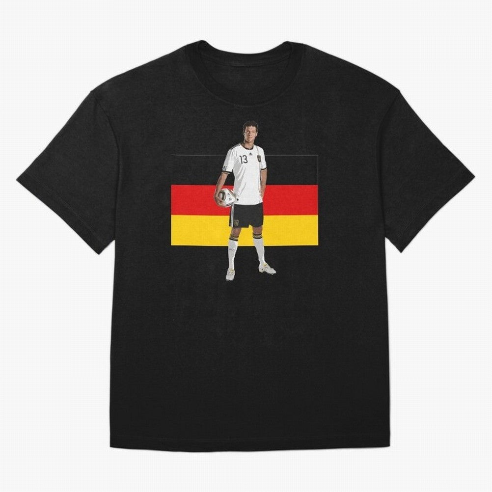 Michael Ballack - German Football Legend Oversized T-Shirt Celebrate the Magic of FIFA World Cup 2026 USA Canada Mexico Connected to Cristiano Ronaldo, Haaland and CR7, Brazil, Portugal and Argentina Energy, Retro Football Energy, Iconic Rivalries,