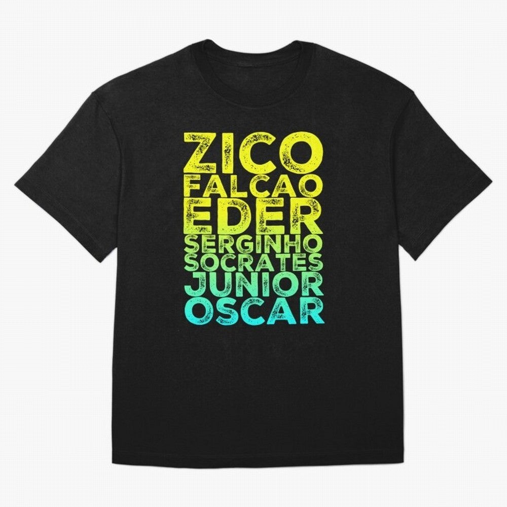 Brazil 1982 zico socrates eder best team never to win world cup79 Oversized T-Shirt Bring Global Tournament Vibes to Match Day Hype around FIFA World Cup 2026 Group Stage, Cristiano Ronaldo, Haaland and CR7, Argentina, France and Brazil, Football