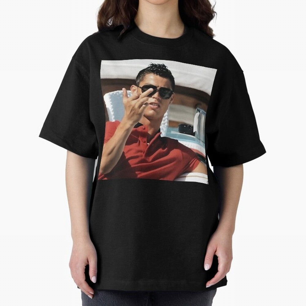 Ronaldo Oversized T-Shirt Celebrate the Stars of Match Day Hype around FIFA World Cup 2026 USA Canada Mexico, Haaland, Argentina and Brazil, Football Festival Excitement, Trophy Ambitions, Country Rivalries and Star Player Buzz; Ideal for